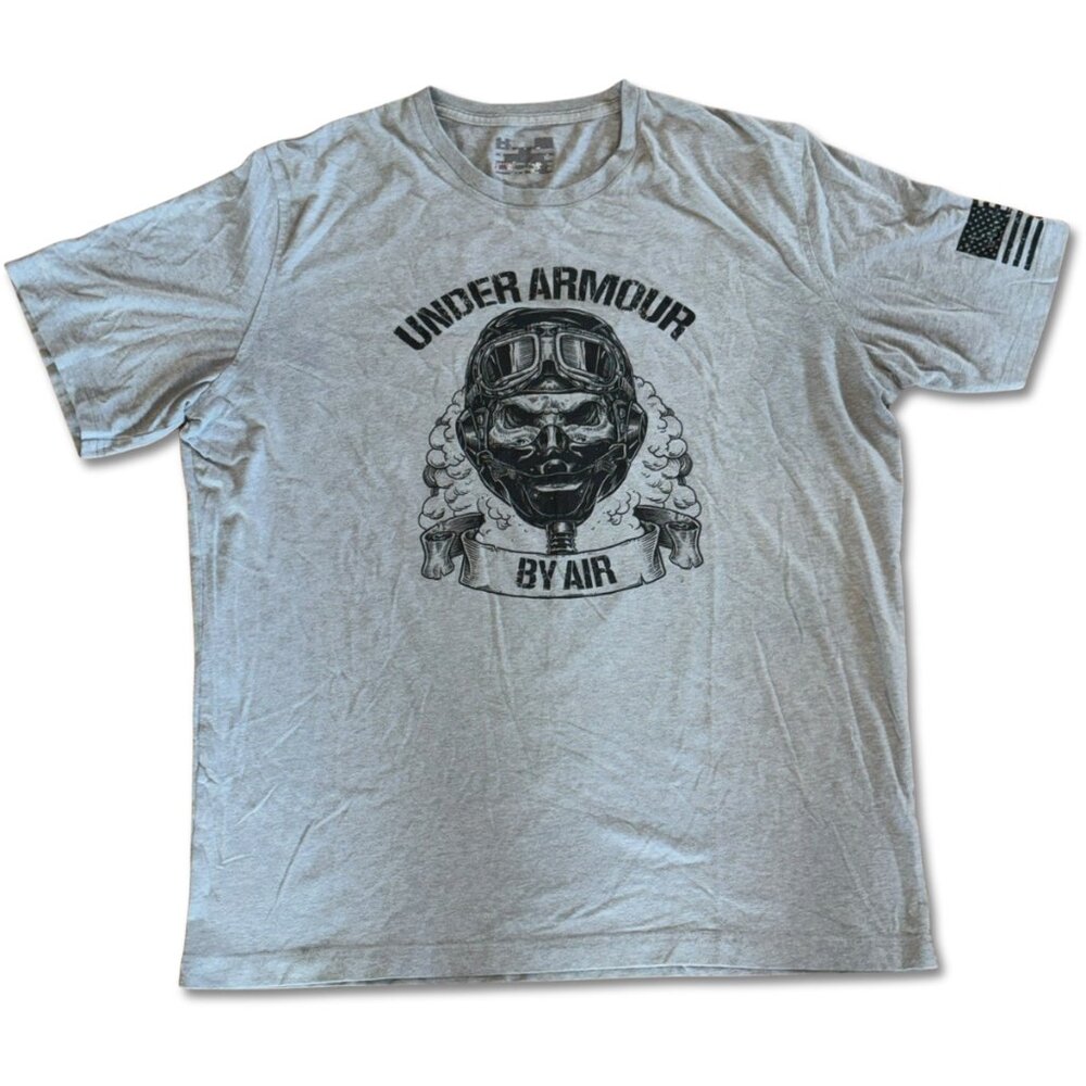 Under Armour By Air Pilot Tee | Men’s M | Gray Flag Sleeve